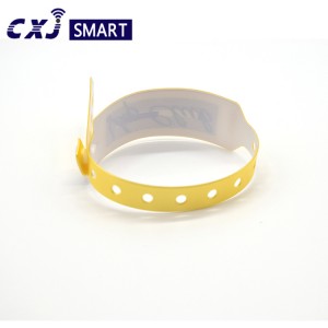 Waterproof Disposable PVC rfid wristband